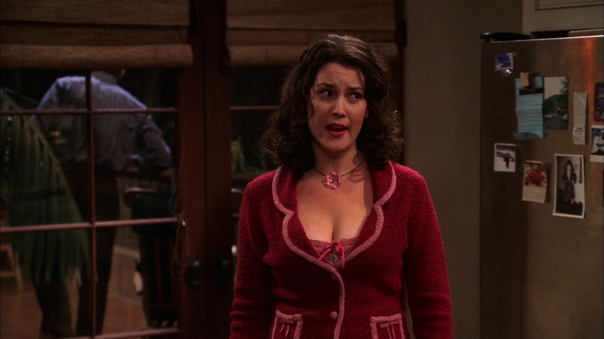 Melanie Lynskey cleavage scenes for Two and Half Man